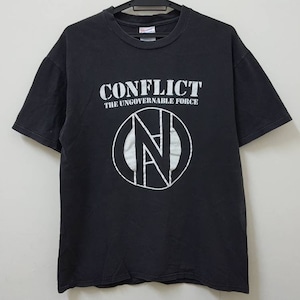 Vintage 90er Jahre KONFLIKT die unregierbare englische englische Anarcho Punk Band T-Shirt