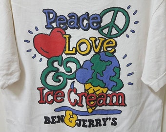 Vintage 90s BEN \u0026 JERRYS Peace Love and 