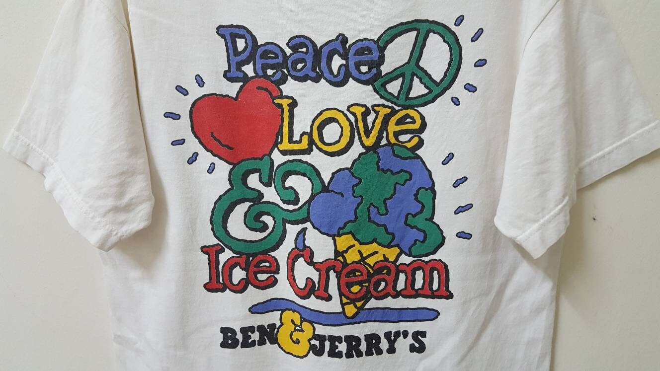 Vintage 90s BEN \u0026 JERRYS Peace Love and 