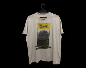 Vintage 90er Jahre 1996 BORUSSIA DORTMUND bundesligist Glanz T-Shirt die beute die vollstrecker seltene Schönheit gemustert single stitch tee