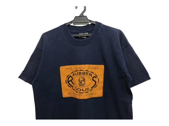 Vintage 90s RUBBER SOUL performance threads past present future worldwide apparel skateboards surfboards streetwear rave tee single stitch View 3