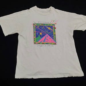 Vintage 90s Glastonbury 1995 Music Festival Ripped Trashed
