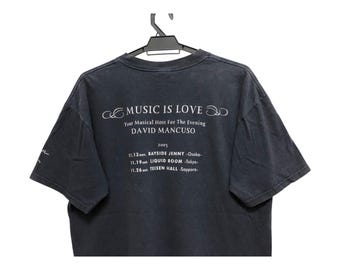 Vintage 00s 2005 DJ DAVID MANCUSO Music is Love Tour Tee Little