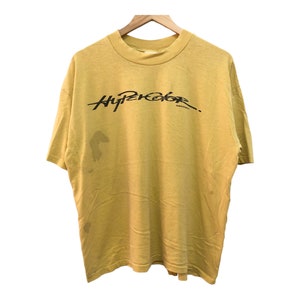 Vintage 90s HYPERCOLOR GENERRA hyper color shirt single stitch memorabilia 90s trendy boxy tee rare made in usa