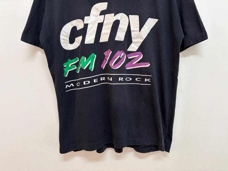 Cfny Vintage 90s 80s CFNY FM 102 Modern Rock Breakaway Tours Tee Alternative ...