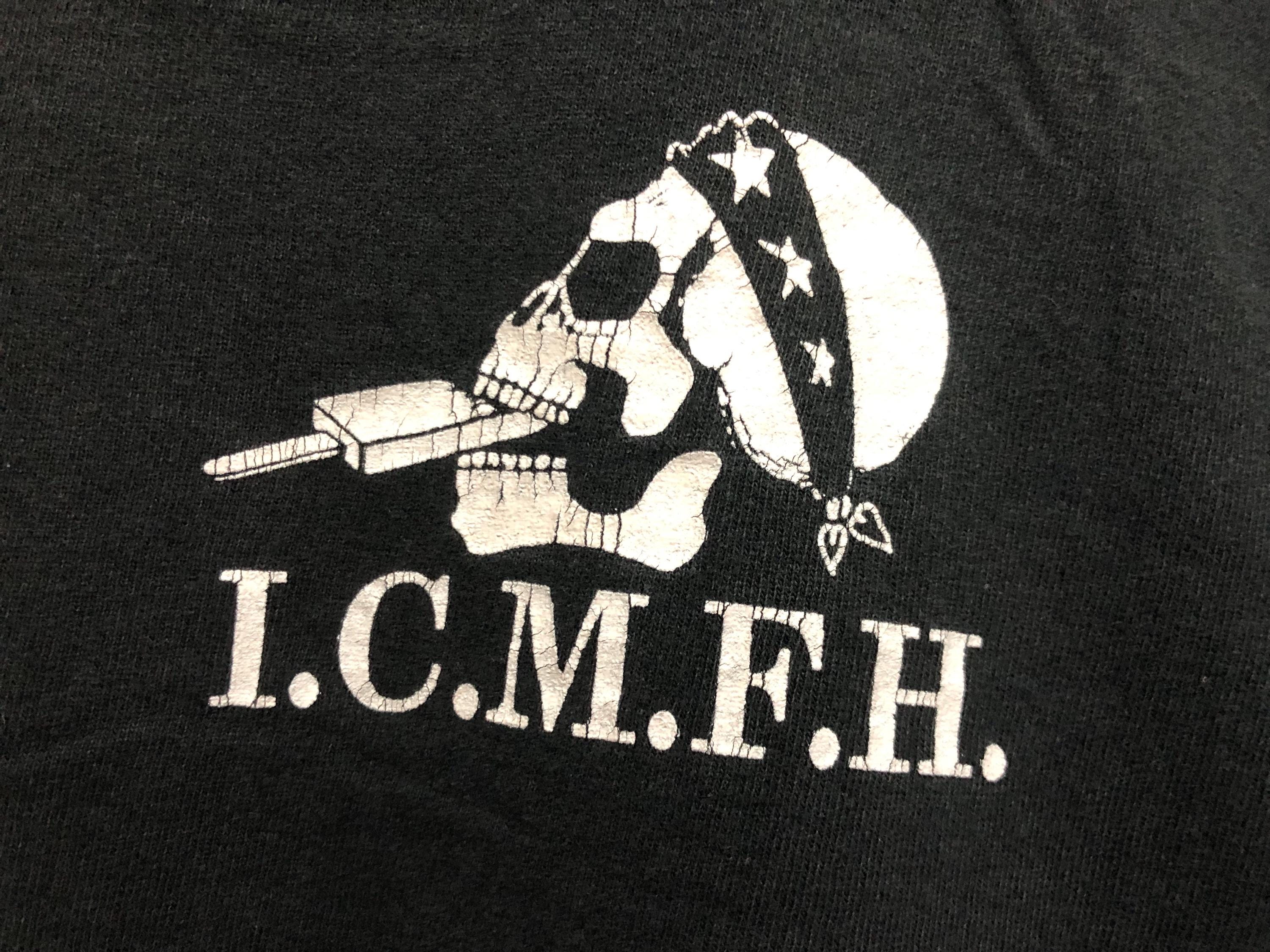 Vintage 90s I.C.M.F.H. Ice Cream Man From Hell Biker Tee 