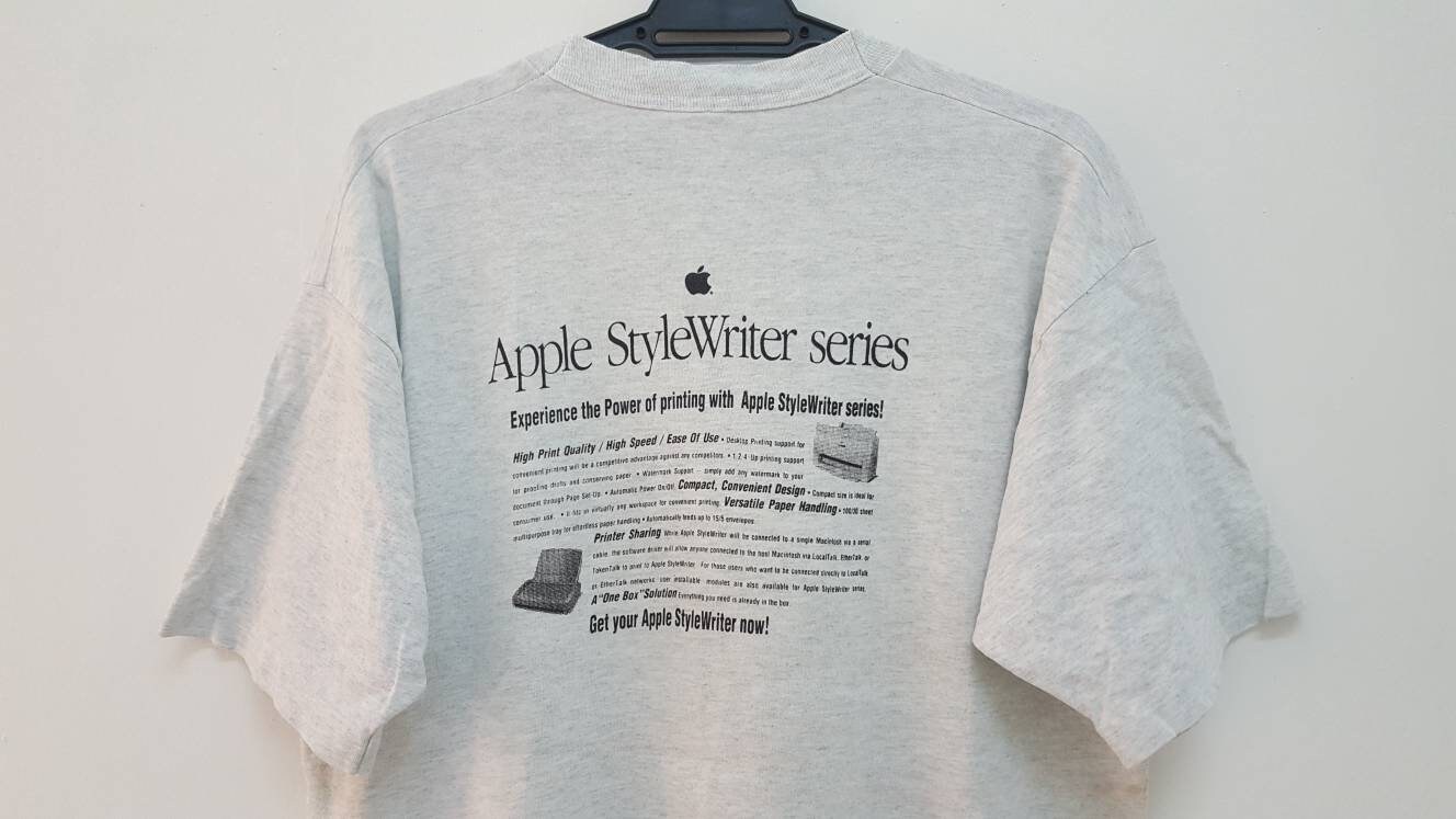 投げ売り!! ヴィンテージ物!! Apple StyleWriter Tシャツ 投げ売り!! ヴィンテージ物!! Apple StyleWriter Tシャツ 90s