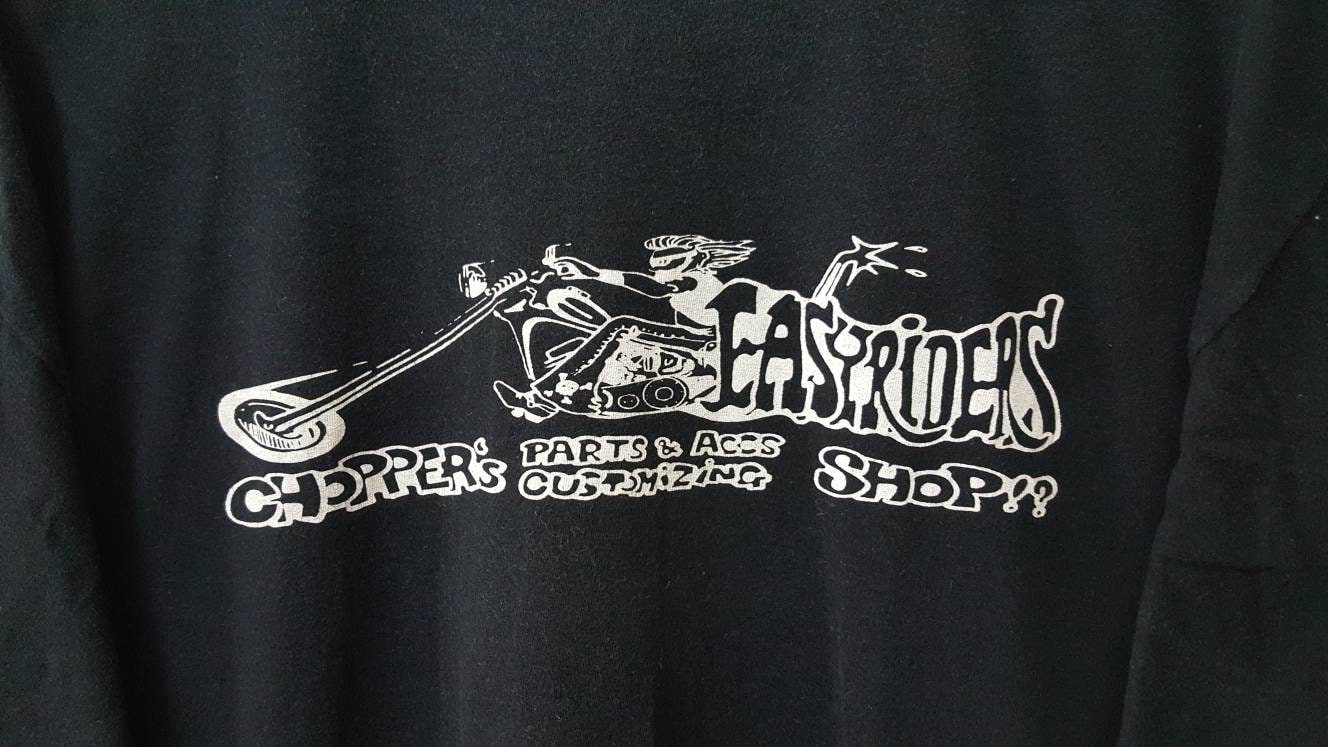 Vintage 80s EASYRIDERS Japan Opening Choppers Shop Promo Tees Rare