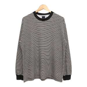 Vintage FRESHJIVE striped longsleeve mini embroidered minimalist logo streetwear skate style t shirt made in usa