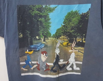 LOONEY TUNES ビートルズ　アビーロード　Tシャツ Vintage 90's Looney Tunes Abbey Road Beatles T-Shirt Mens