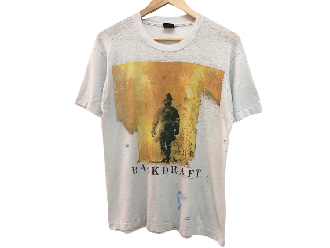 Vintage 90s 1991 BACKDRAFT Action Thriller Movie Promo Tee Vintage 90s 1991 BACKDRAFT Action Thriller Movie Promo Tee