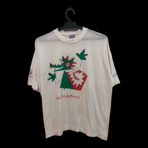 ヴィンテージ 1989 クリームティー ロンドン アート T シャツ 