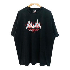 Vintage 00s GALAGA NAMCO game gaming promo tee