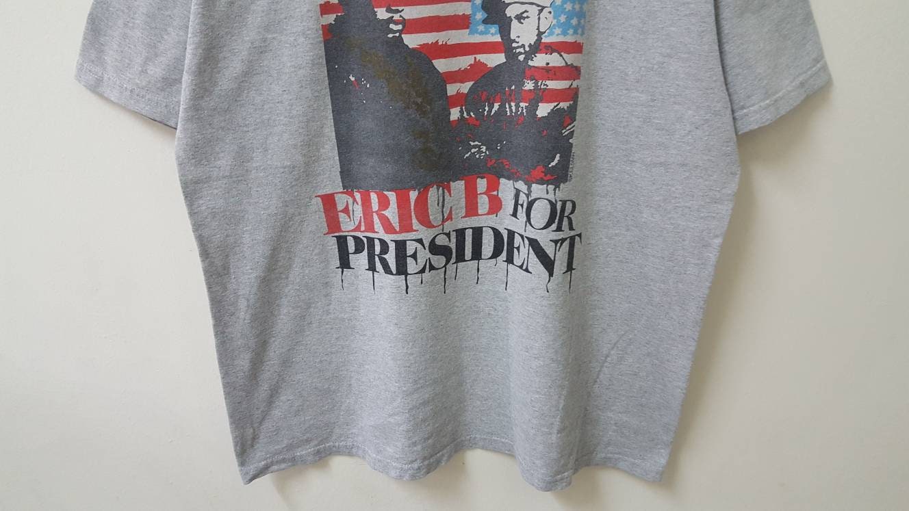 Vintage 00s KEEP DIGGIN NYC Fuck Bush Eric B for President KEL5MH