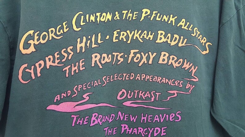 Vintage 90s 1997 SMOKIN GROOVES music festival george clinton p-funk cypress hill erykah badu the roots foxy brown single stitch distressed image 9