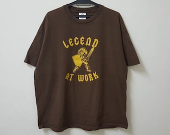 Vintage 00s THE LEGEND of ZELDA video games series gaming tee legend at work rare design nintendo t shirt
