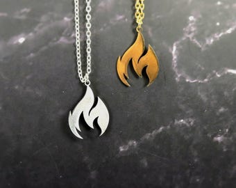 Metal Open Book Necklace