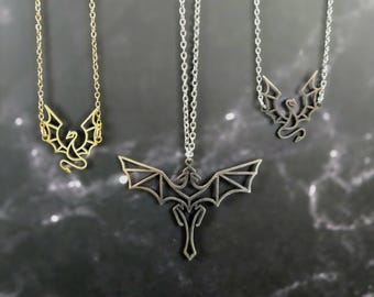 Metal Open Book Necklace