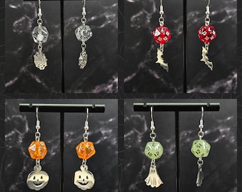 Halloween Mini D20 Earring Set