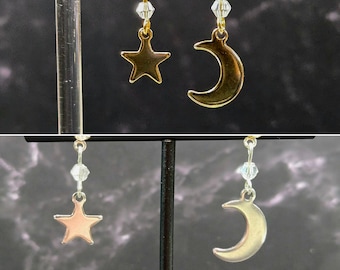Moon & Star Earring Set