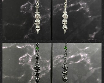 Stack of Skulls Earring Set