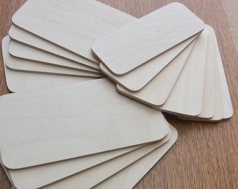 12 Birch Name Plate......Bargain pack of 12 assorted Birch plywood Name Plates/Plaques made from Top Quality 4mm thick  Birch Plywood