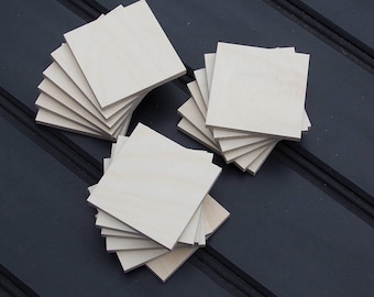 18 Birch Ply Squares.....Bargain pack of 18 Pyrography Square Blanks made from Top Quality 6mm thick  Birch Plywood
