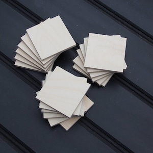 18 Birch Ply Squares.....Bargain pack of 18 Pyrography Square Blanks made from Top Quality 6mm thick Birch Plywood imagen 1