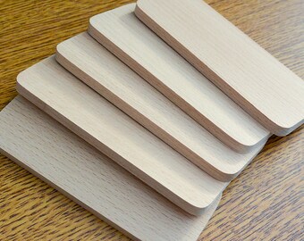 5 Beech Name Plate Blanks, hand made from the finest quality Kiln dried Beech 5 iches x 2 inches x 1/4 inch thick