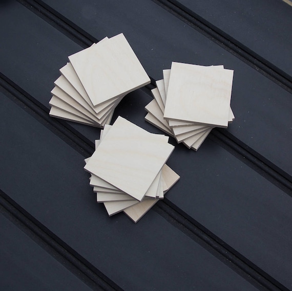 18 Birch Ply Squares.....Bargain pack of 18 Pyrography Square Blanks made from Top Quality 6mm thick  Birch Plywood