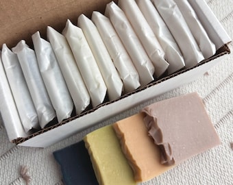 Jabones veganos para invitados (12 unidades) - Jabones de viaje - Mini jabones artesanales - Muestras de jabón - Jabones para fiestas - Jabones para hoteles - Jabones Airbnb