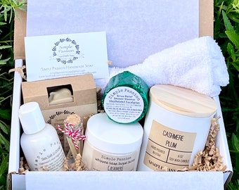 Cashmere Pamper Spa Gift Box For Her | Vegan Gift Box | Mom Self Care Gift | Birthday Gift Basket | Housewarming Gift Set | Relaxation Gift