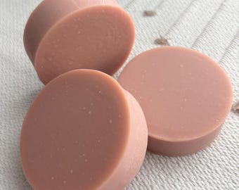 Cuarzo Rosa - Jabón Vegano / Jabón Artesanal / Jabón Hecho a Mano / Jabón de Proceso en Frío / Jabón Artesanal / Jabón de Leche de Coco / Jabón de Arcilla Rosa