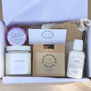 Lavender Pamper Spa Gift Box | Vegan Option | Birthday Self Care Gift | Thank You Spa Gift | Get Well Relaxation Gift | Mother&#39;s Day Gift