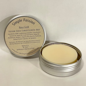Vegan Solid Hair Conditioner Bar - Hair Conditioning | Nourishing Hair Conditioner | Easy Travel Conditioner