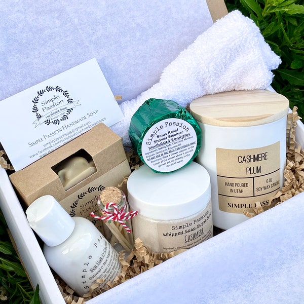 Cashmere Self Care Gift Box For Her | Vegan Pamper Gift Option | Birthday Spa Gift | Relaxation For Mom | Get Well Basket | Sympathy Gift