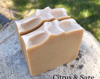 Citrus & Sage - Vegan Soap | Handcrafted Soap | Cold Process Soap | Coconut Milk Soap | Artisan Soap | Handmade Soap | Turmeric Soap