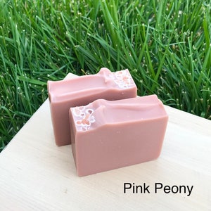 Pink Peony - Vegan Soap | Handcrafted Soap | Cold Process Soap | Handmade Soap | Rose Clay Vegan Soap | Pink Soap | Artisan Soap