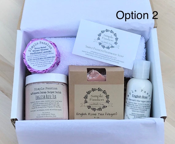 Relaxation Rose Spa Gift Box for Her Vegan Gift Option 
