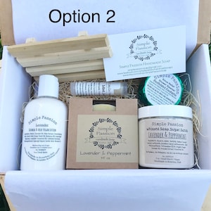 Lavender Peppermint Self Care Gift Box - Vegan Gift Option | Get Well Gift | Thank You Gift | Birthday Relaxation Gift | Mothers Day Gift