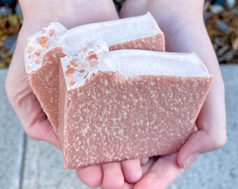 Camellia Sugar - Vegan Spa Sea Salt Soap | Handcrafted Soap | Handmade Soap | Cold Process Soap | Artisan Soap | Coconut Milk Salt Bar Soap