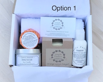 Citrus Self Care Gift Box | Vegan Gift Option | Get Well Gift | Birthday Pamper Gift For Mom | Thank You Spa Gift | Relaxation Gift For Her