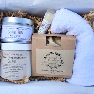 Cashmere Vegan Self Care Gift Box | Thank You Gift | Get Well Gift | Birthday Pamper Gift | Relaxation Gift For Her | Mother&#39;s Day Gift Box