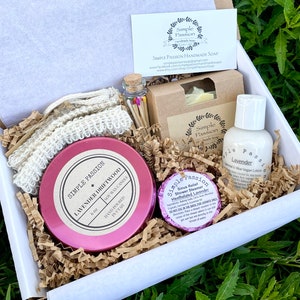 Lavender Pamper Gift Box | Vegan Gift Option | Birthday Self Care Gift | Thank You Gift | Get Well Relaxation Gift | Mother&#39;s Day Gift Set
