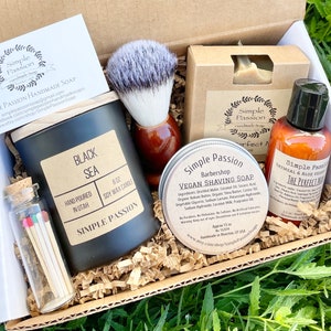 Spa Gift Box For Men - Groomsmen Gift Set | Best Man Pamper Basket | Birthday Relaxation Gift For Dad | Thank You Self Care Gift For Him