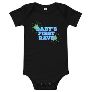 I Listen to Rave Music With My Mummy Boys Girls T-shirt Tees Baby Gifts 