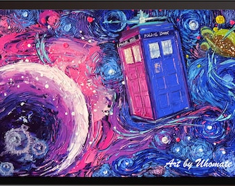 Van Gogh Tardis Explodes Pandorica Doctor Who Car Novelty front license plate
