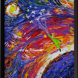 Vincent Van Gogh Starry Night Posters Dibujos animados inspirado lienzo wall art nursery decorte wall decor A022