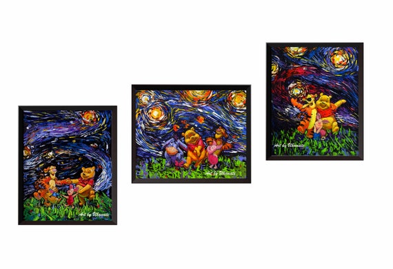 Uhomate 3 pcs Winnie The Pooh Winnie Pooh Wall Decor Vincent Van Gogh Starry Night Posters Wall Art Anniversary Gifts Baby Gift Wall Decor Bedroom Bathroom Artwork M043 8X10 Uhomate 3 pcs Winnie The Pooh Winnie Pooh Wall Decor Vincent Van Gogh Starry Night Posters Wall Art Anniversary Gifts Baby Gift Wall Decor Bedroom Bathroom Artwork M043 8X10