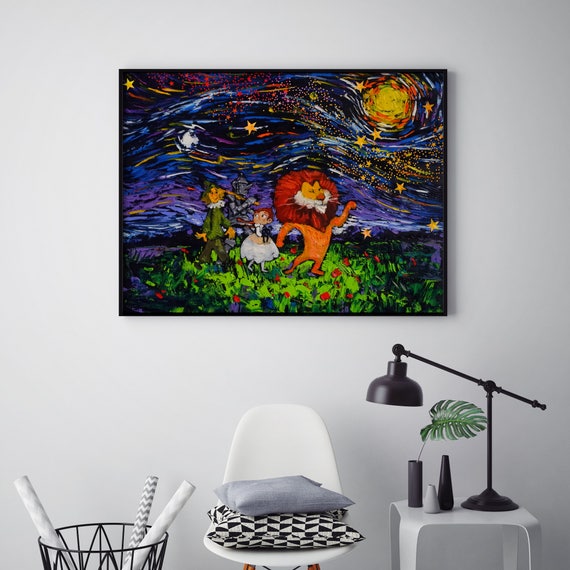 Uhomate The Wizard Of Oz Vincent Van Gogh Starry Night Posters Home Canvas Wall Art Anniversary Gifts Baby Gift Nursery Decor Living Room Wall Decor A030 11X14 Uhomate The Wizard Of Oz Vincent Van Gogh Starry Night Posters Home Canvas Wall Art Anniversary Gifts Baby Gift Nursery Decor Living Room Wall Decor A030 11X14